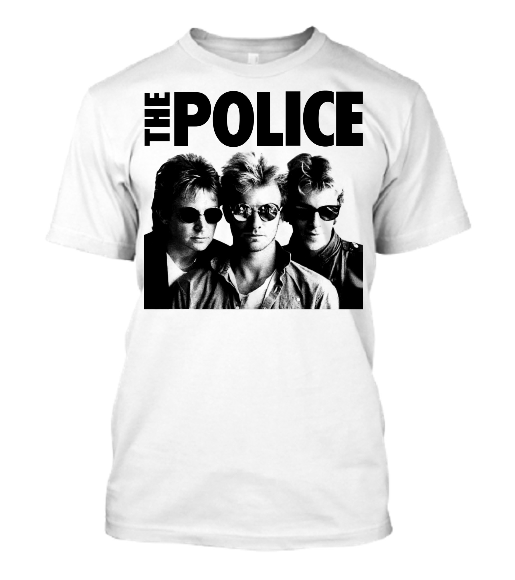 The Police Band Black And White Photo T-Shirt