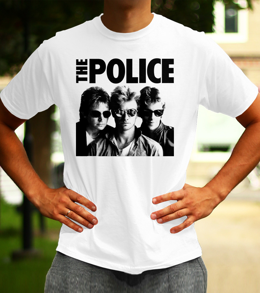 The Police Band Black And White Photo T-Shirt