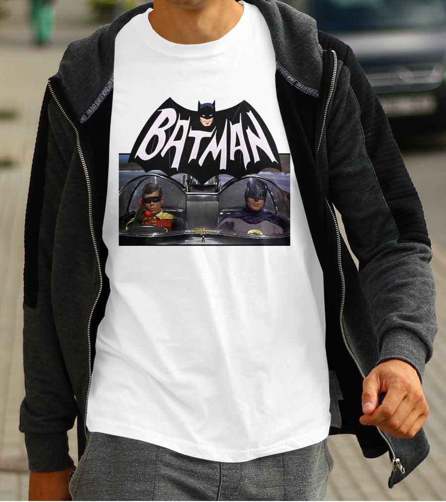 Batman TV Series Batmobile Dynamic Duo T-Shirt