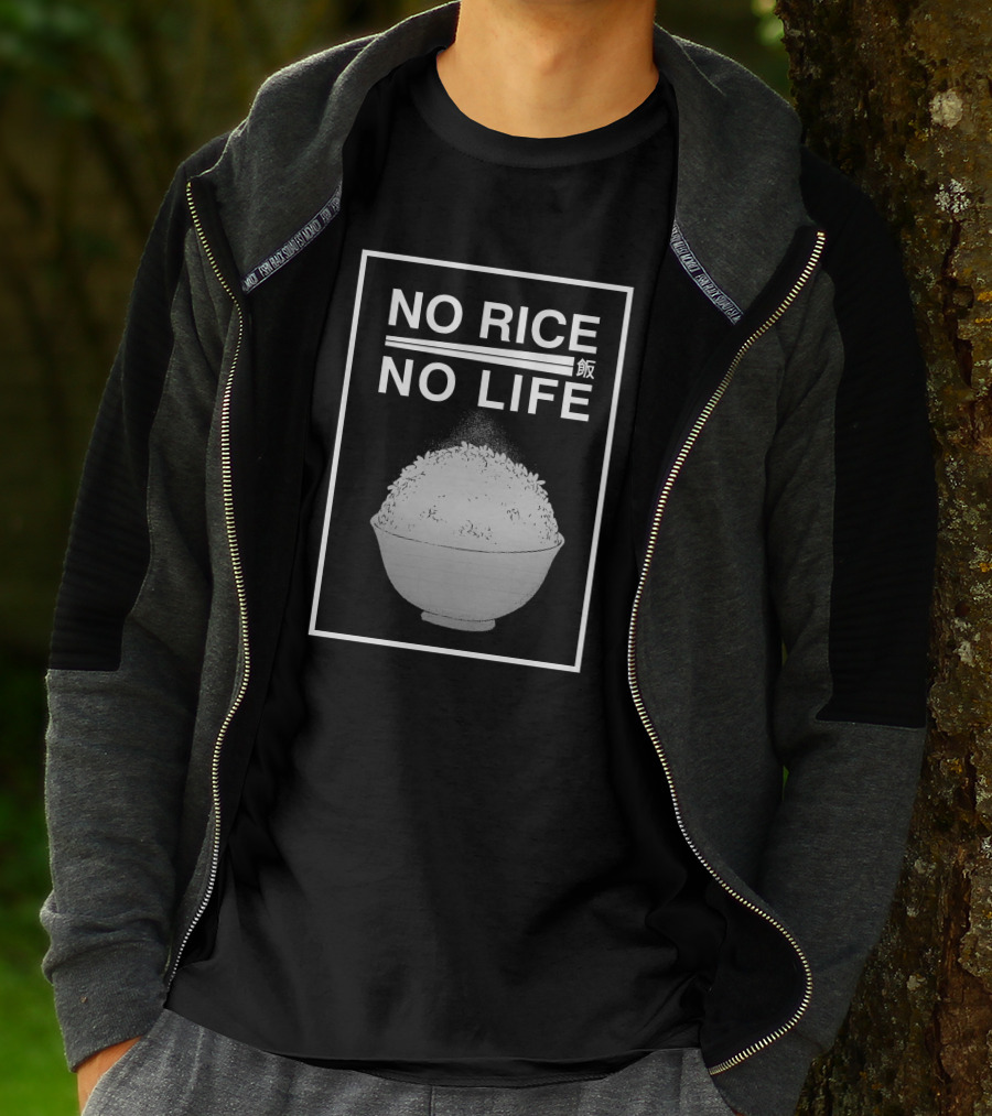 Chadkasa No Rice No Life 白飯 Japanese Bowl Rice T-Shirt