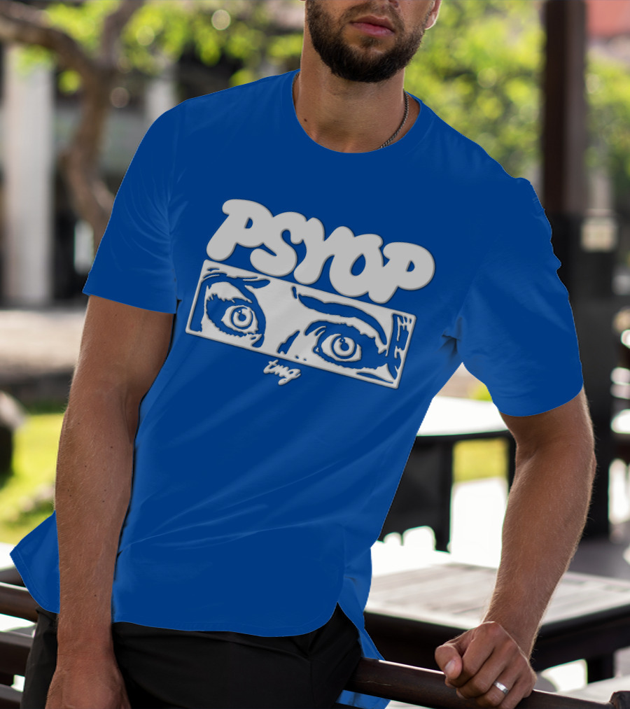PSYOP TMG Eye Design Crewneck T-Shirt
