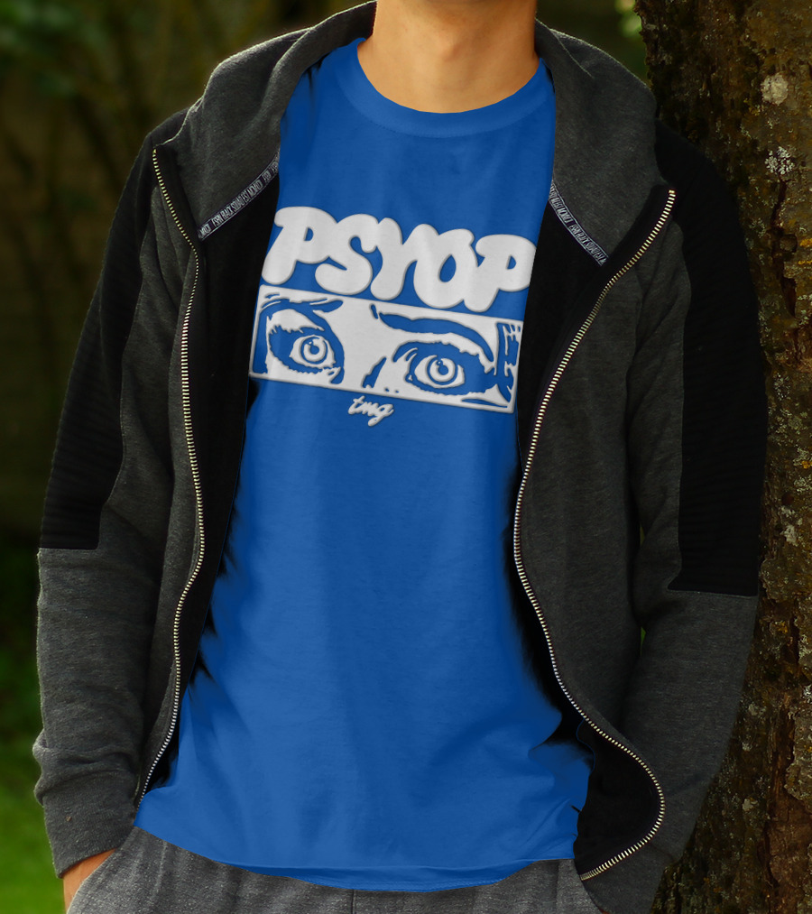 PSYOP TMG Eye Design Crewneck T-Shirt