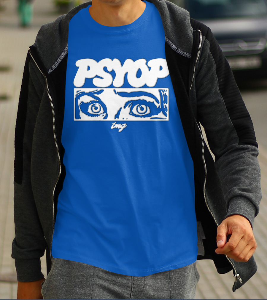 PSYOP TMG Eye Design Crewneck T-Shirt