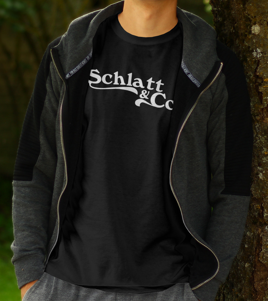 Jschlatt Merch Schlatt And Co Logo White Text T-Shirt