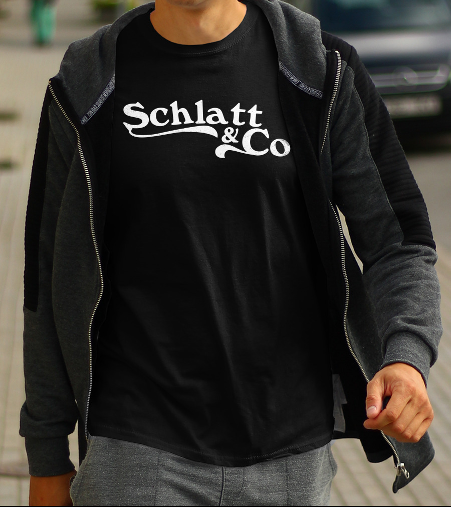 Jschlatt Merch Schlatt And Co Logo White Text T-Shirt