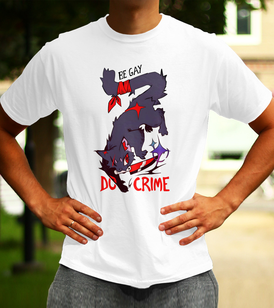 Saltmalkin Merch Laney Be Gay Do Crime Cat T-Shirt