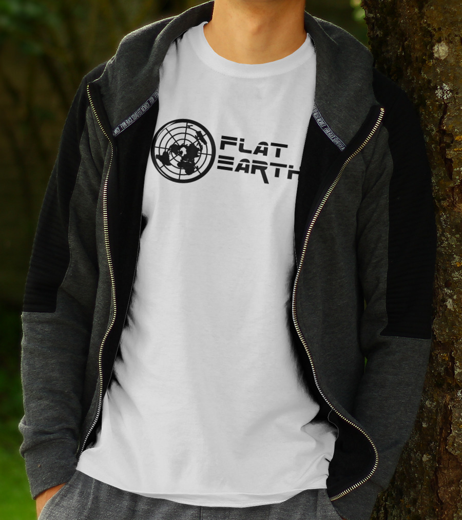 Flat Earth Model Globe Projection T-Shirt