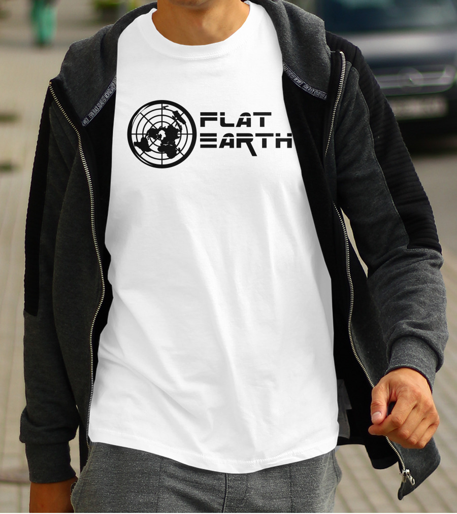 Flat Earth Model Globe Projection T-Shirt