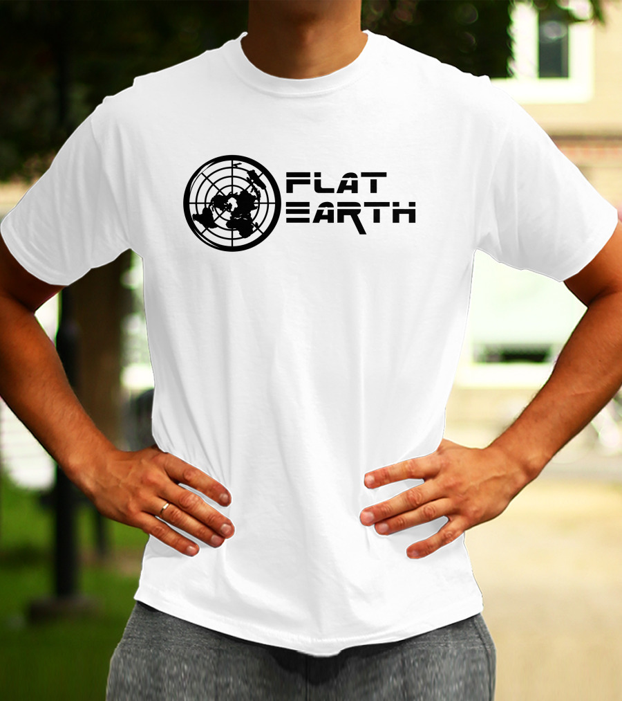Flat Earth Model Globe Projection T-Shirt
