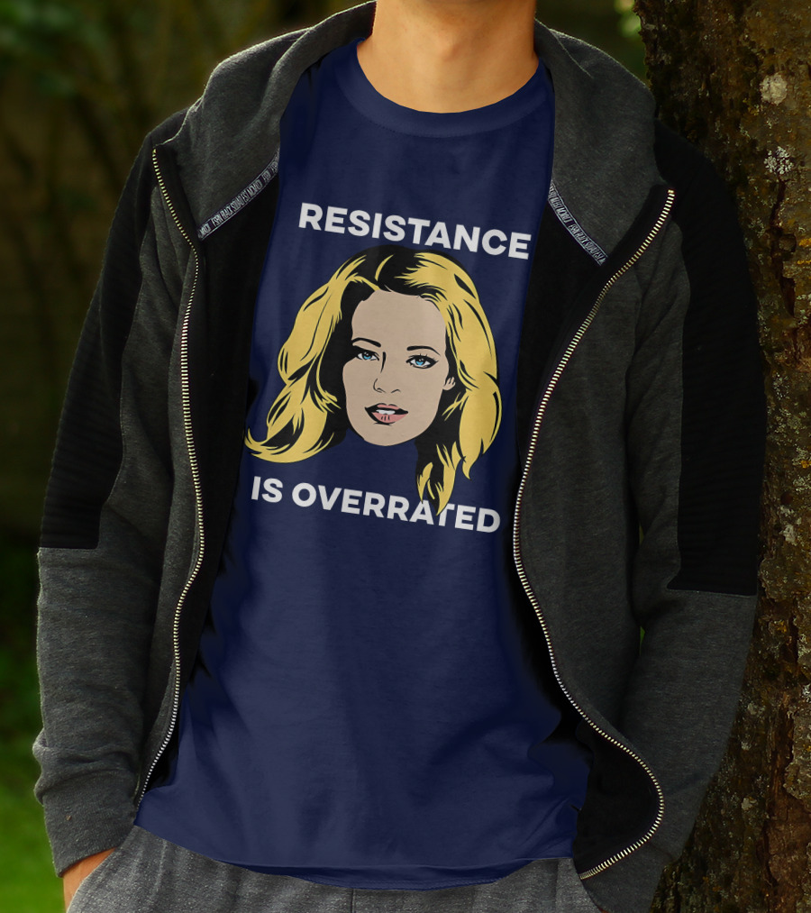 Resistance Is Overrated Woman's Face Pop T-Shirt