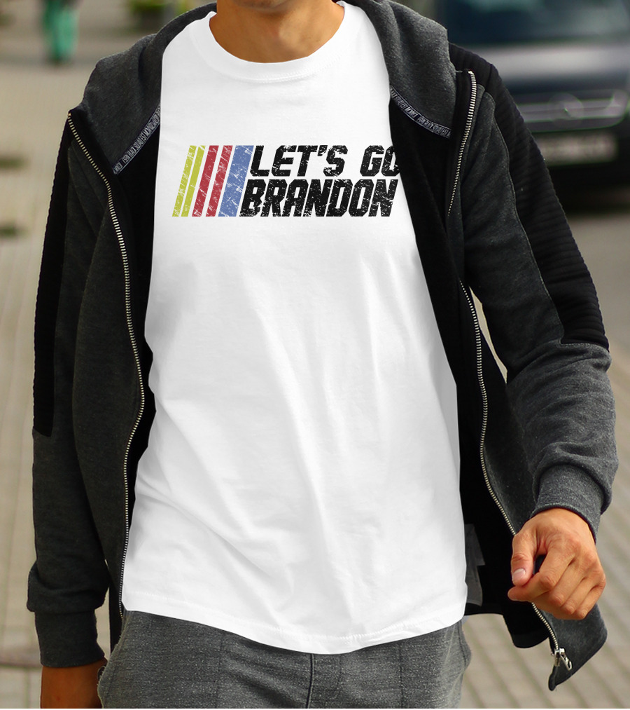LET'S GO BRANDON Racing Stripes T-Shirt