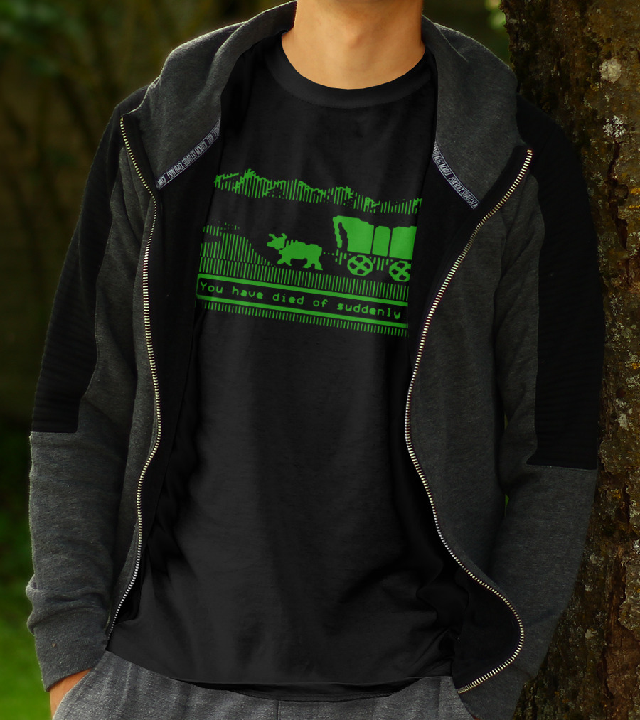 You Have Died Of Suddenly Retro Oregon Trail Pixel T-Shirt