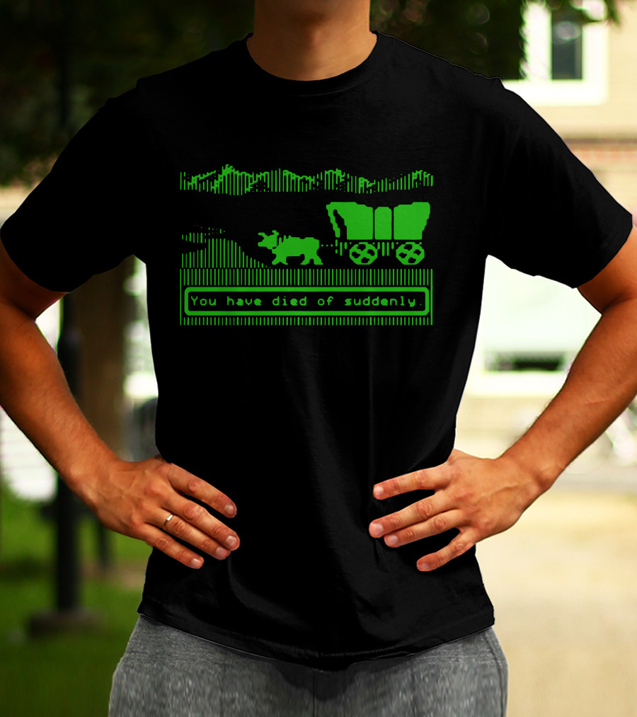 You Have Died Of Suddenly Retro Oregon Trail Pixel T-Shirt