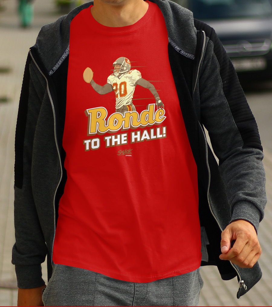 Ronde To The Hall Smack Apparel Football T-Shirt