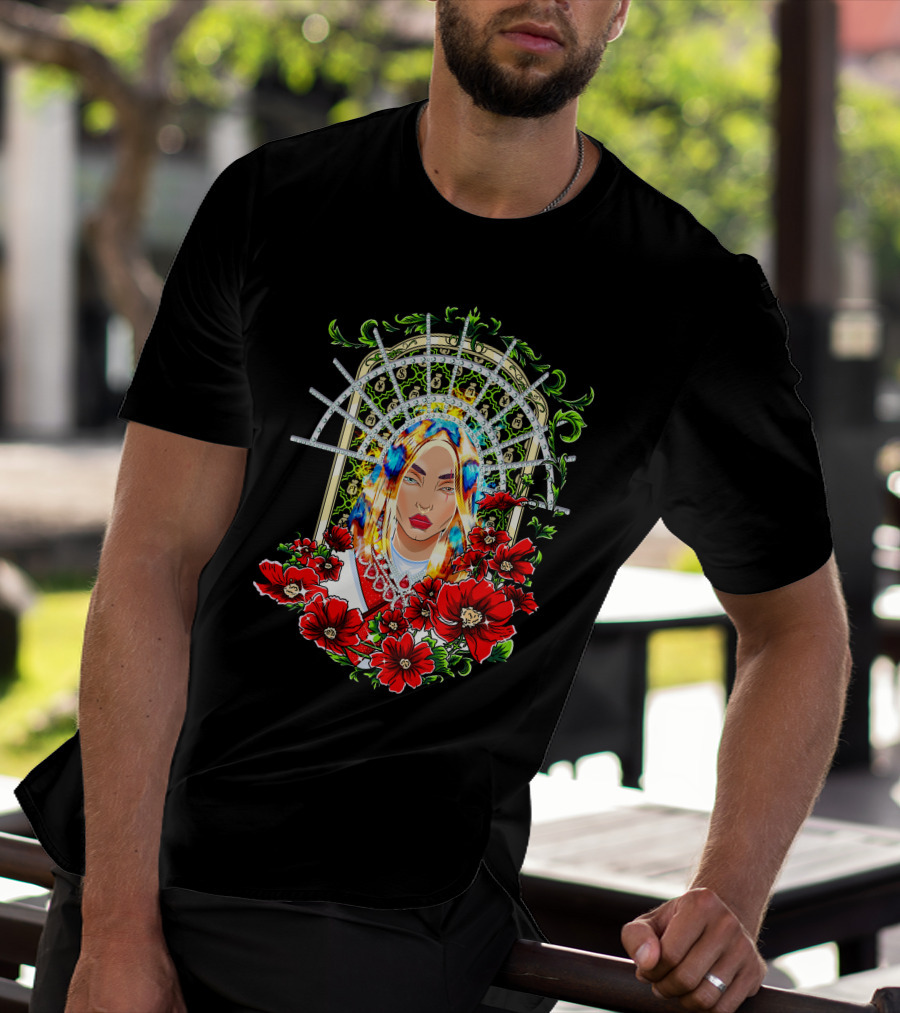 Mercedes Varnado CEO Moné Art Nouveau Floral Halo T-Shirt