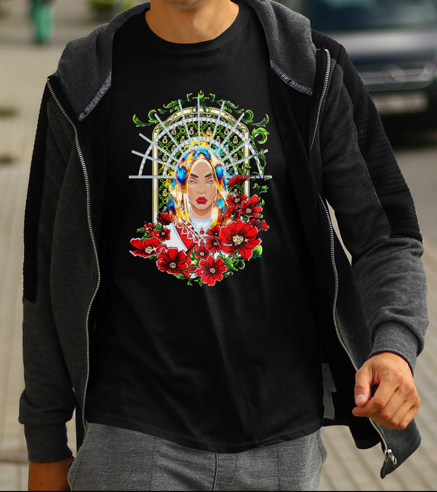 Mercedes Varnado CEO Moné Art Nouveau Floral Halo T-Shirt