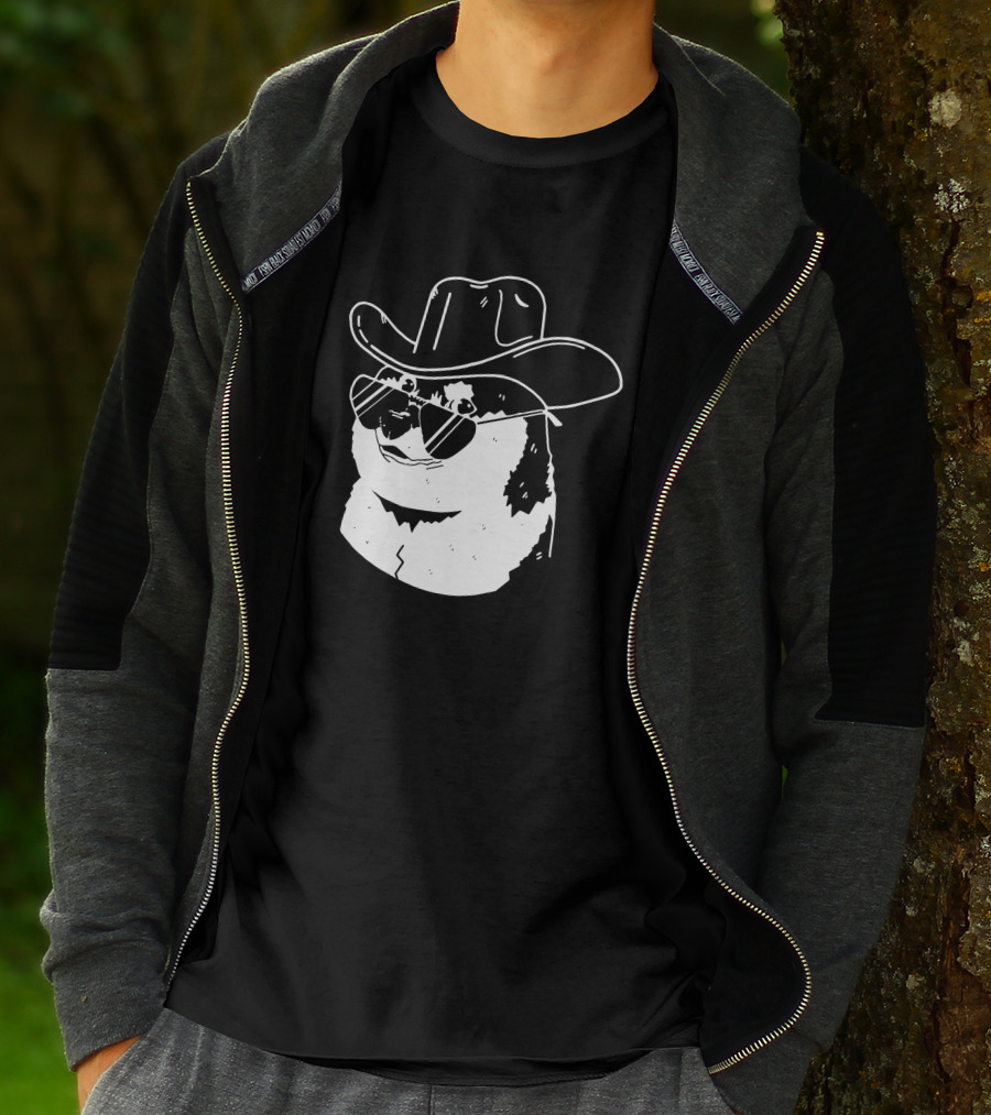 Elon Musk Dogecoin Cowboy Hat Sunglasses Shiba Inu T-Shirt