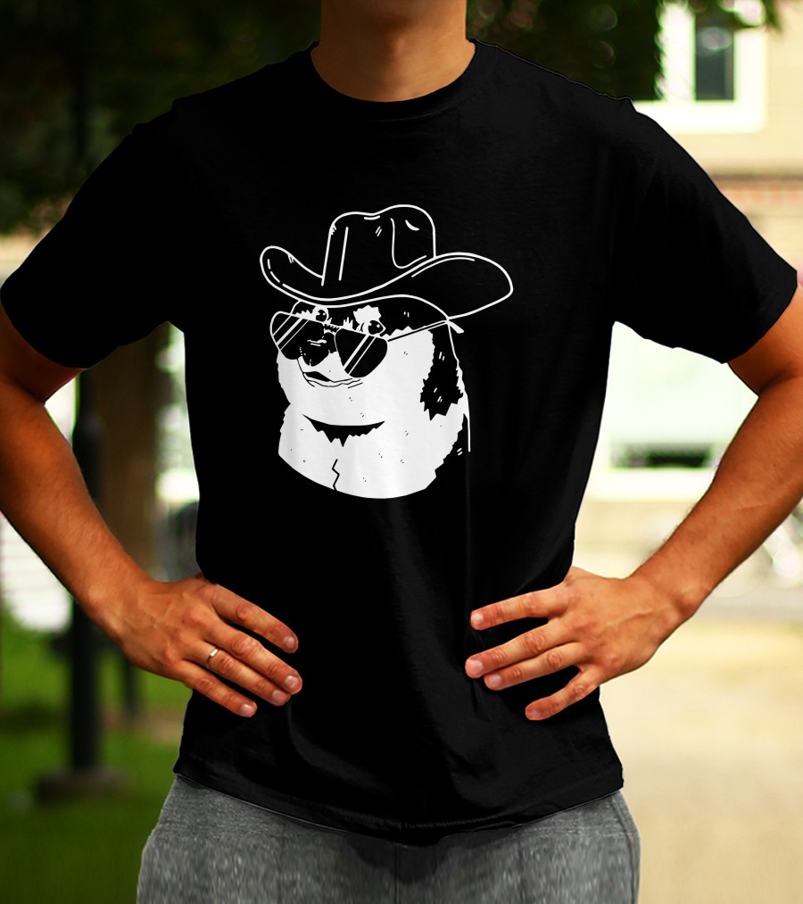 Elon Musk Dogecoin Cowboy Hat Sunglasses Shiba Inu T-Shirt