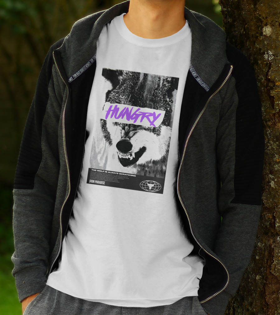 Hungry Wolf The Wolf Is Always Scratching Iron Paradise T-Shirt