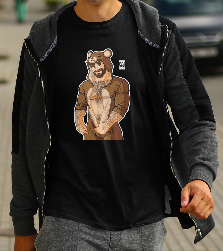 Adam Loves Teddy Bears Hobo Bear Onesie T-Shirt