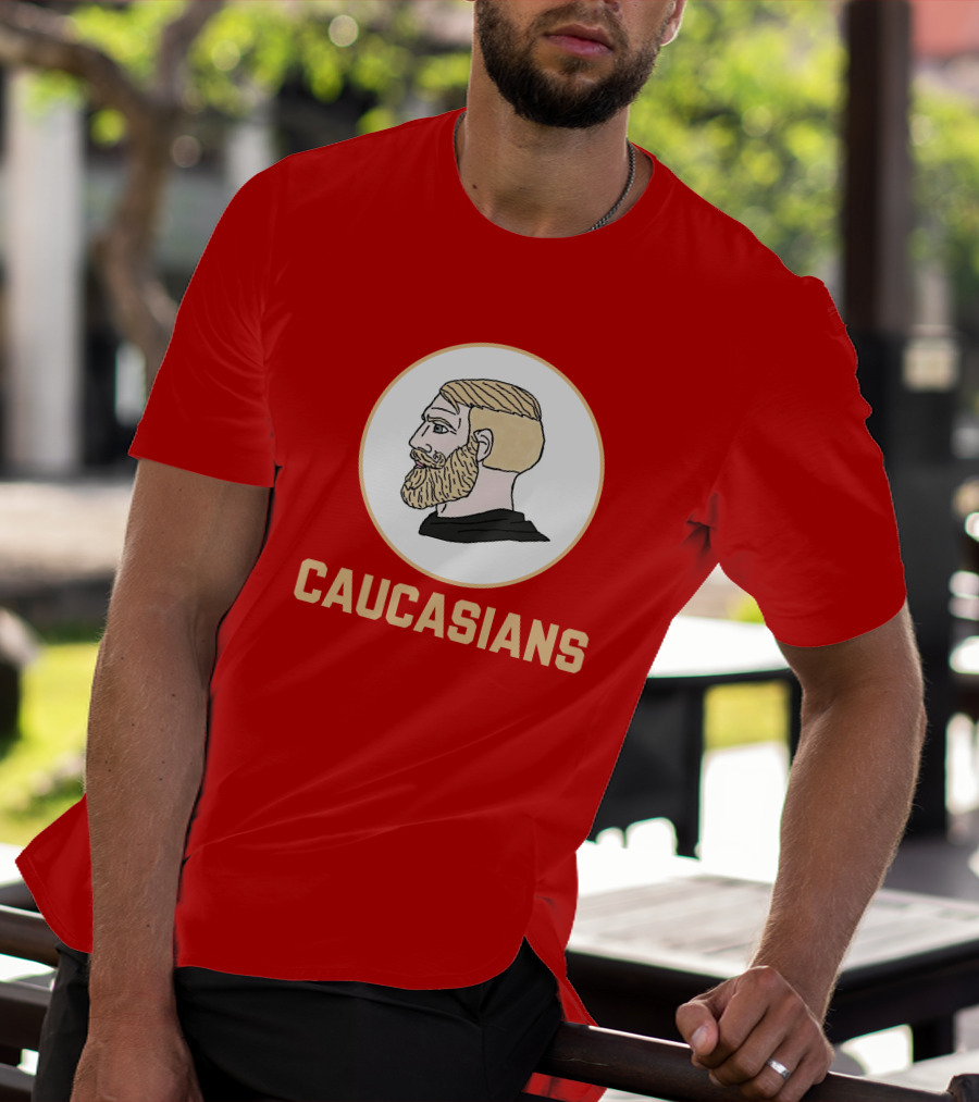 Caucasians Nordic Viking Profile Red T-Shirt