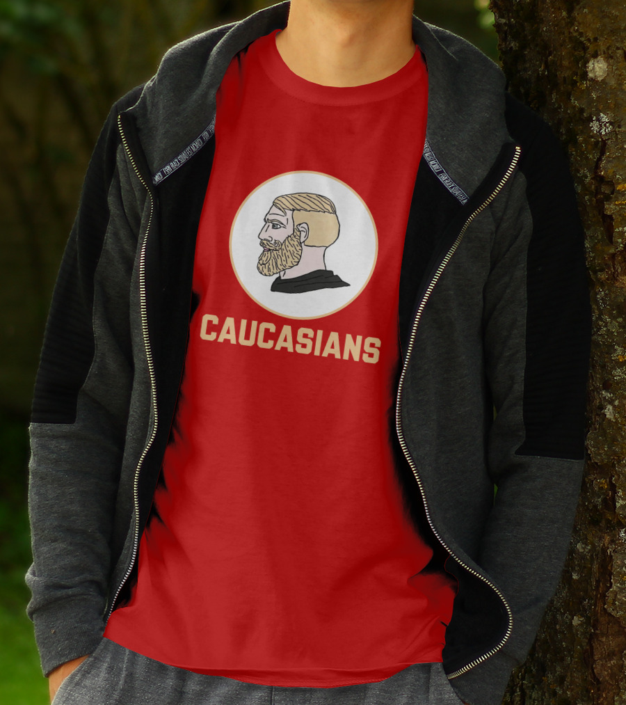 Caucasians Nordic Viking Profile Red T-Shirt