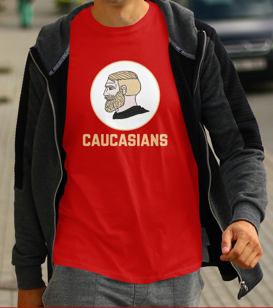 Caucasians Nordic Viking Profile Red T-Shirt