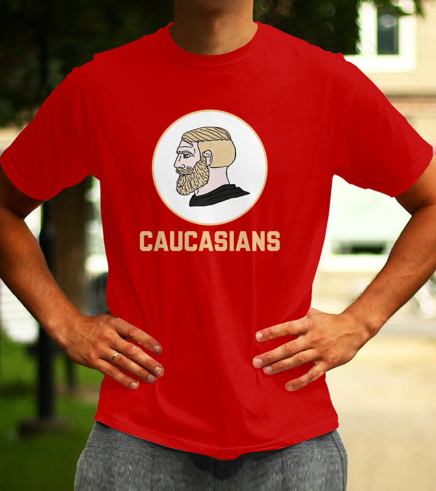 Caucasians Nordic Viking Profile Red T-Shirt