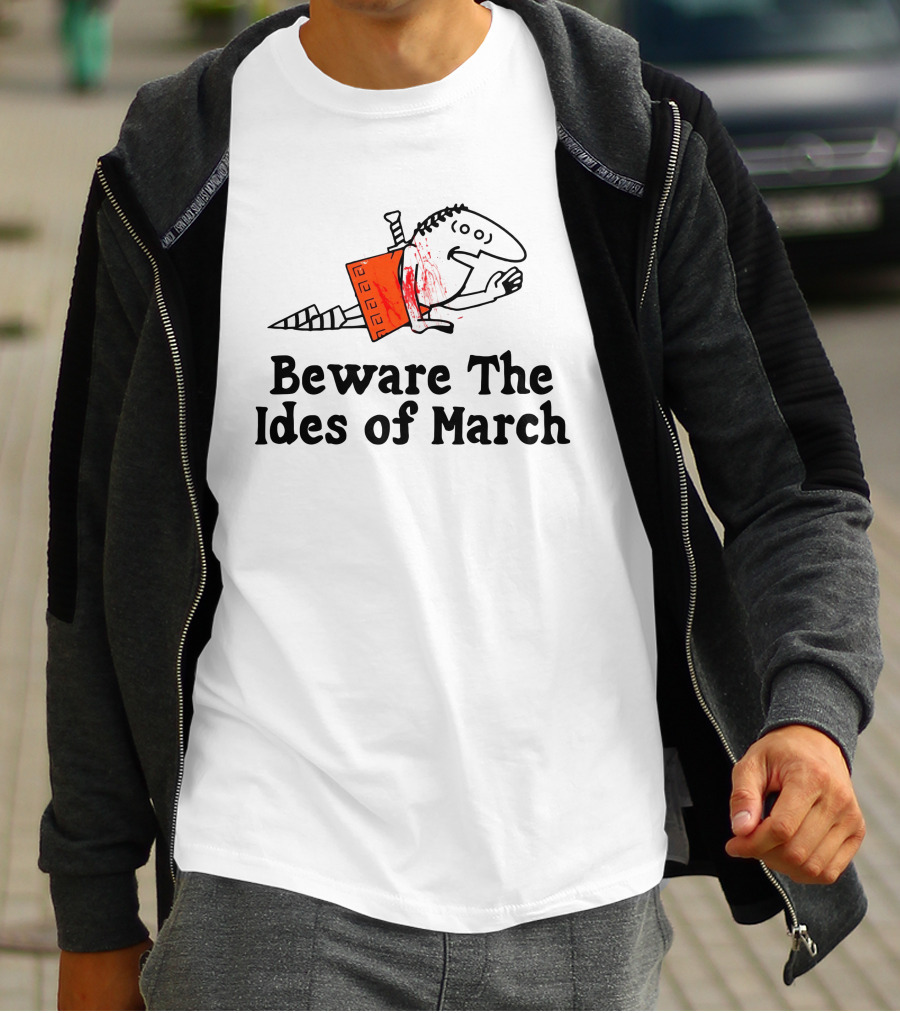 Beware The Ides Of March Roman Figure With Red Dagger T-Shirt