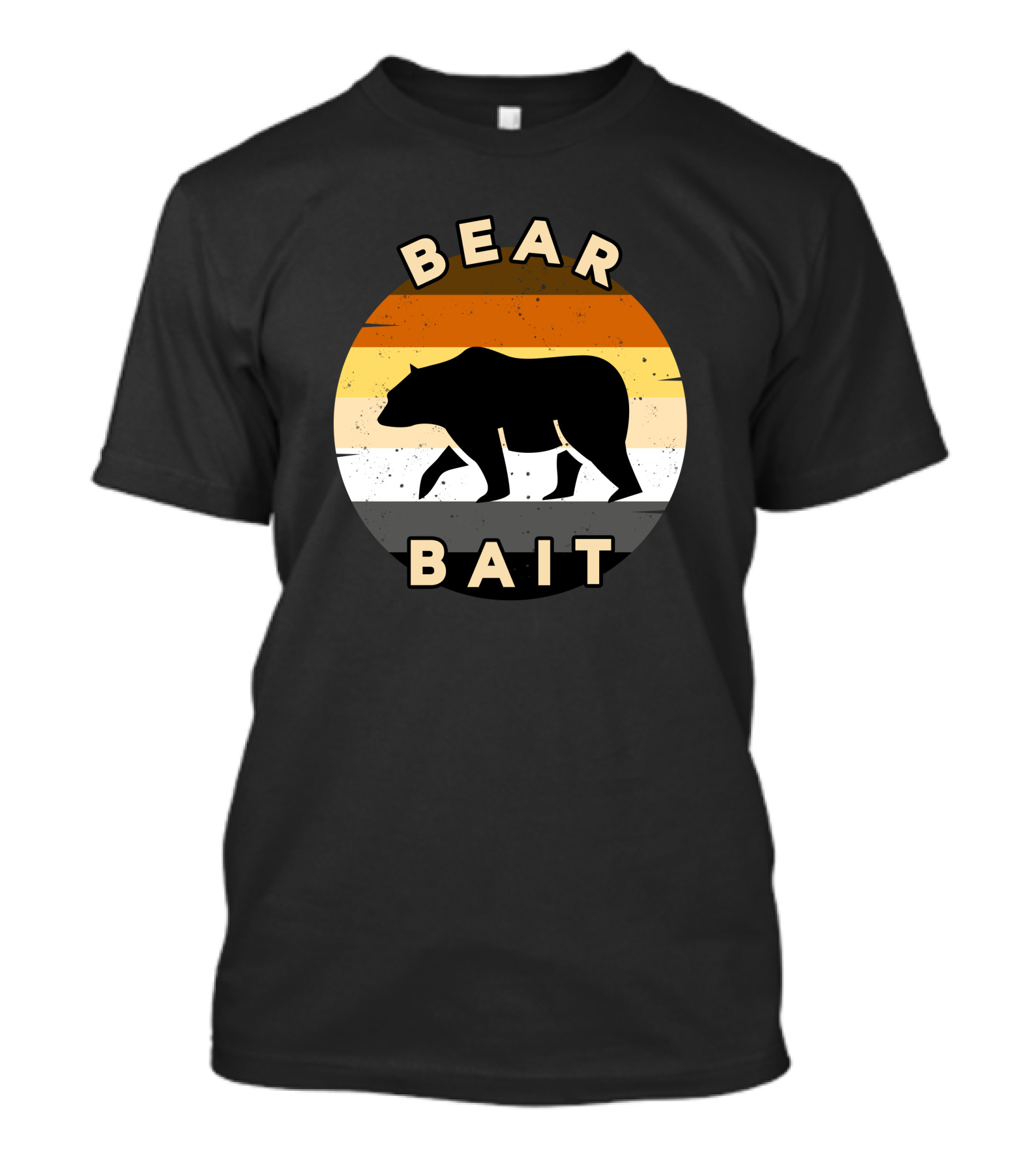 BEAR BAIT Vintage Retro Striped Circle T-Shirt