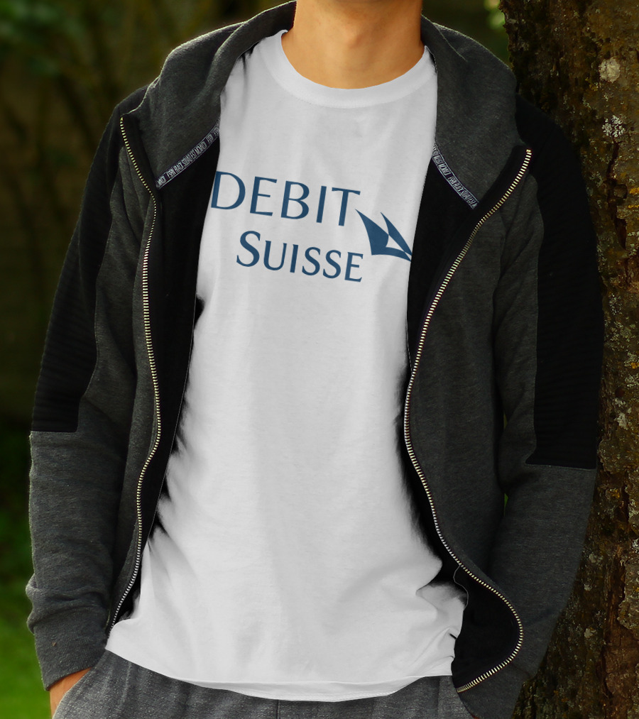 Debit Suisse Parody With Sail-Like T-Shirt