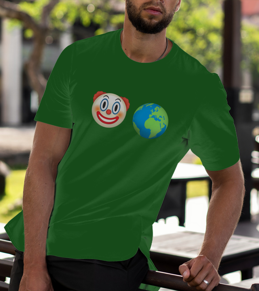 Clown Face Globe Emoji Clown World T-Shirt
