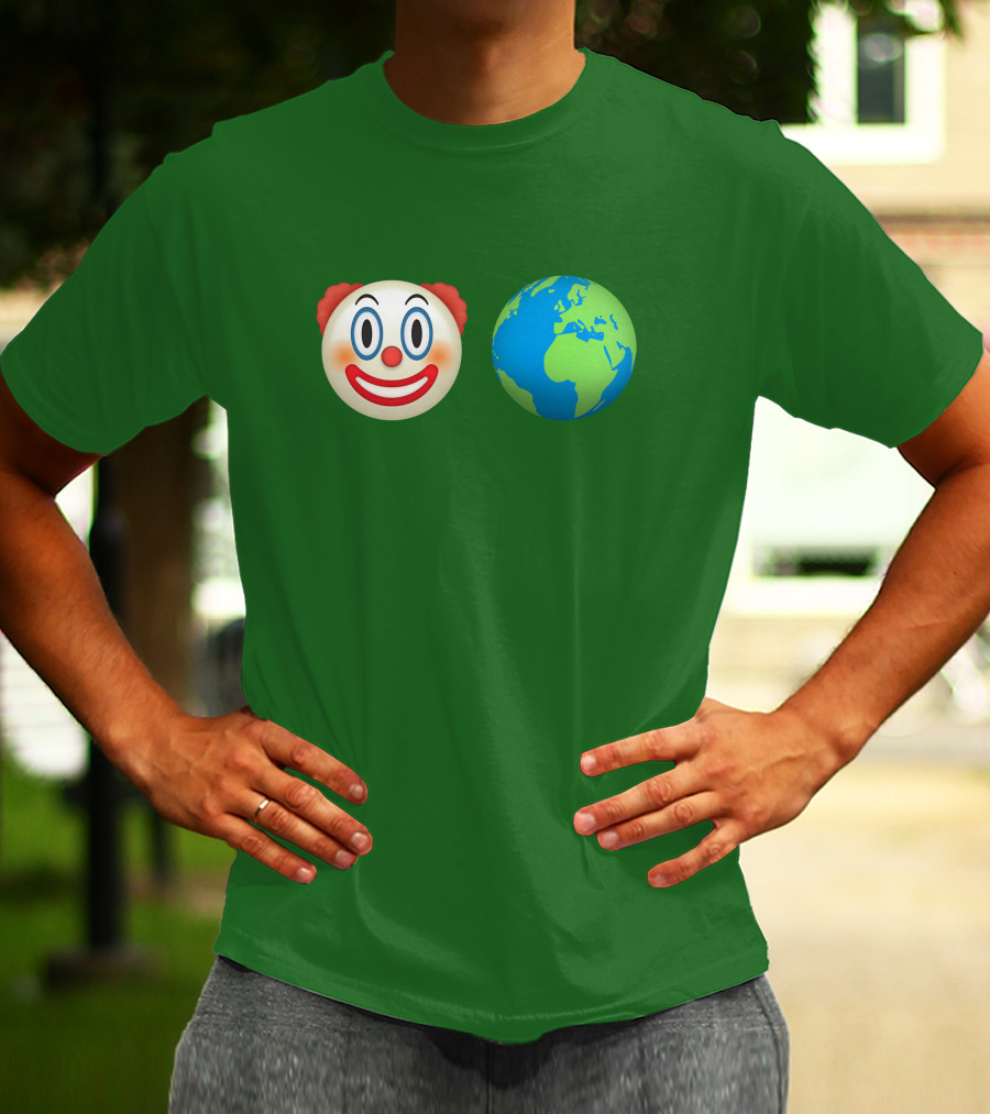 Clown Face Globe Emoji Clown World T-Shirt