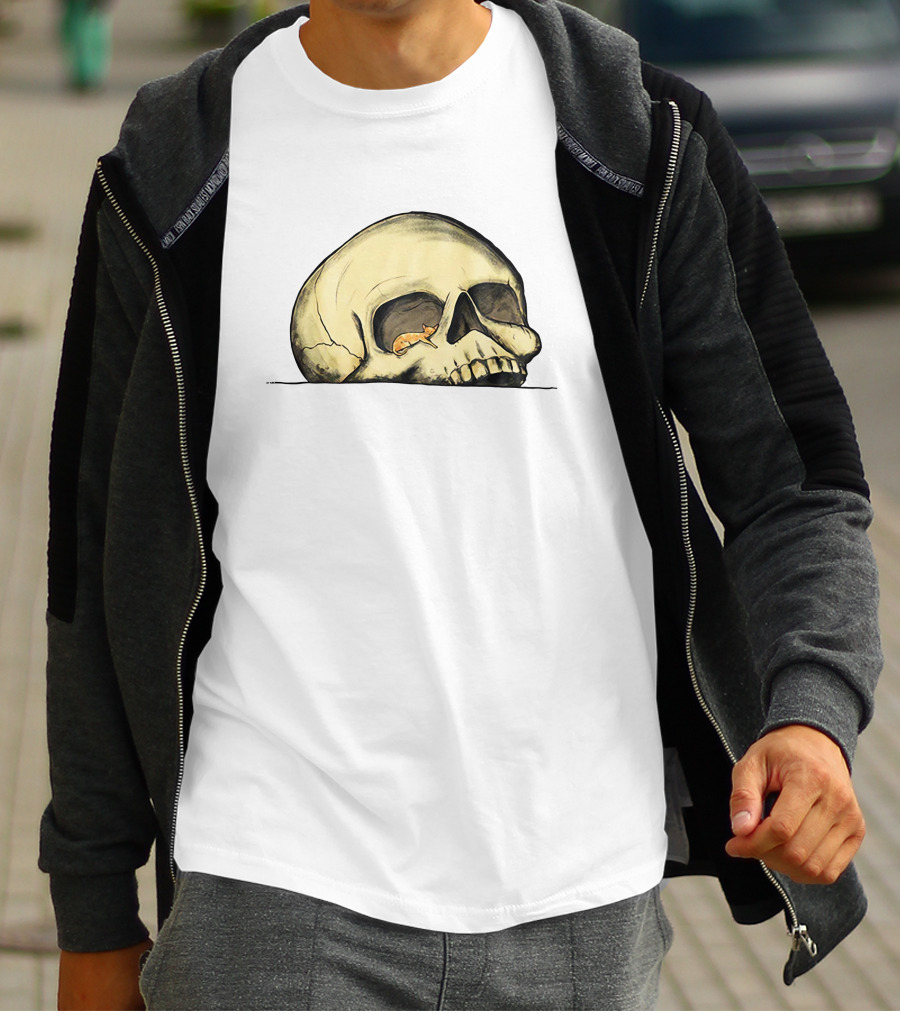 Studio Joog Soft Spot Skull With Sleeping Fox T-Shirt