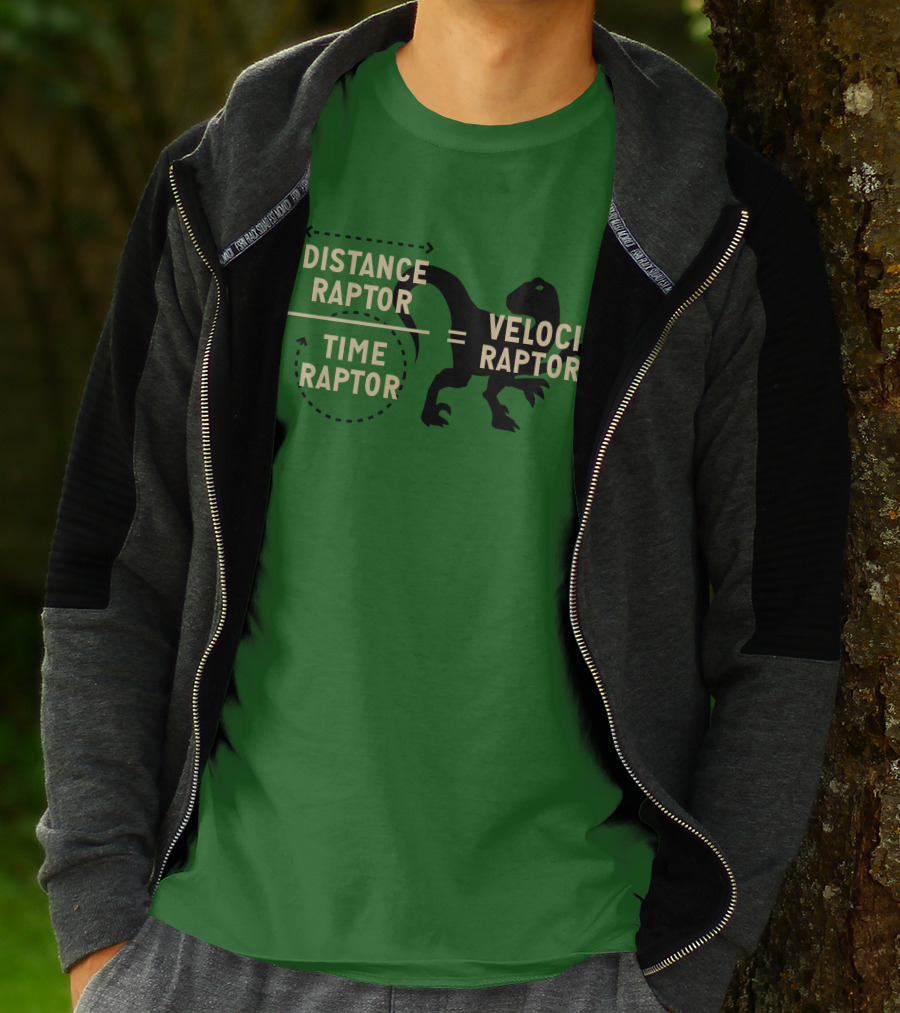 Distance Raptor Divided By Time Raptor Equals Velociraptor T-Shirt