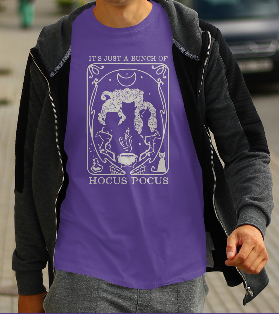It's Just A Bunch Of Hocus Pocus Wizardry Magic Moon Witches T-Shirt