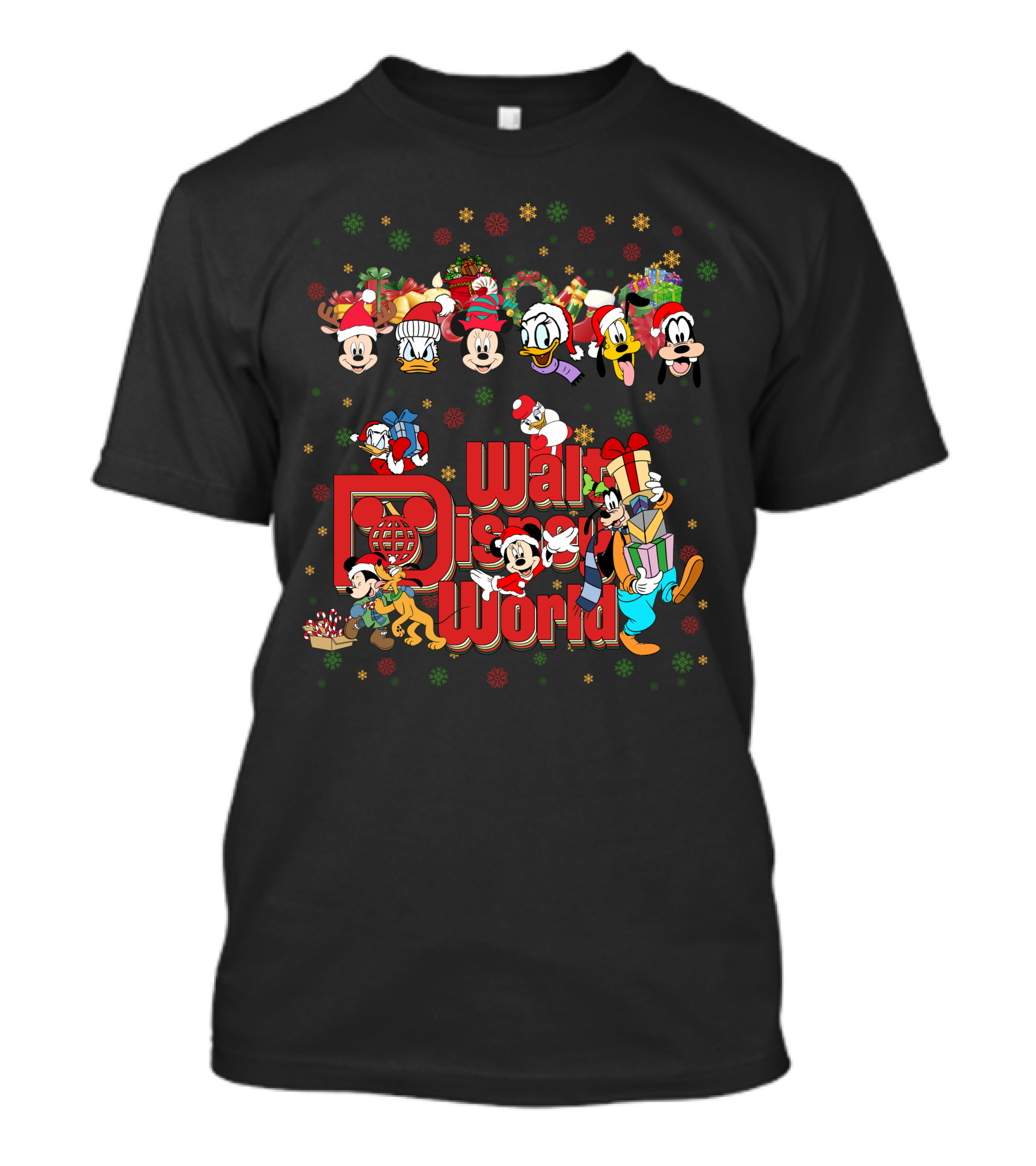 Walt Disney World Xmas Mickey Donald Goofy Christmas T-Shirt
