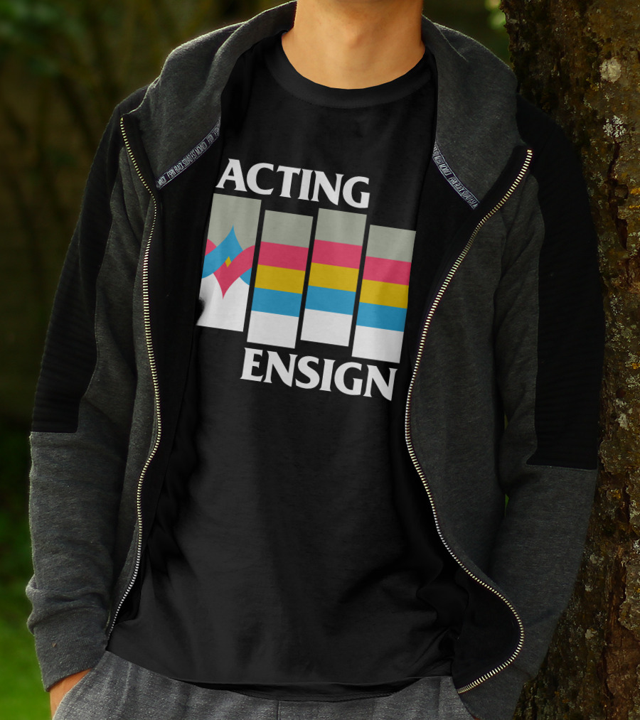 Acting Ensign 80s Retro Color Bars T-Shirt