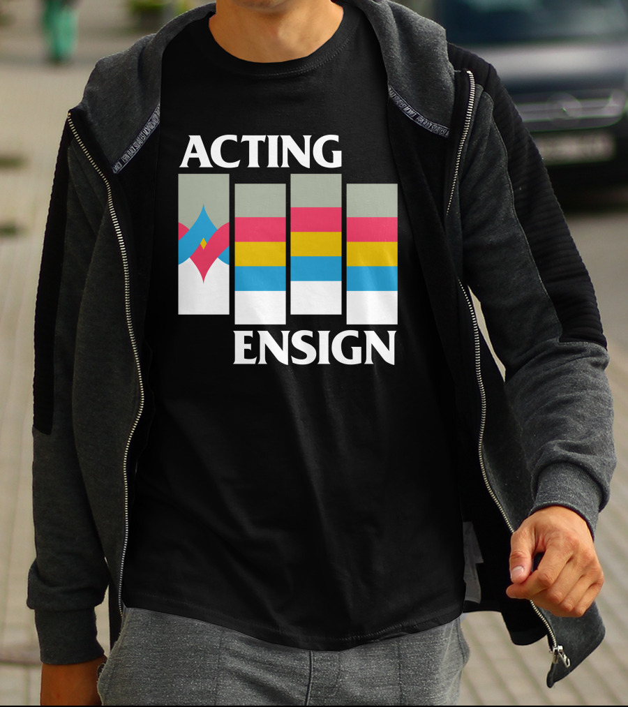 Acting Ensign 80s Retro Color Bars T-Shirt