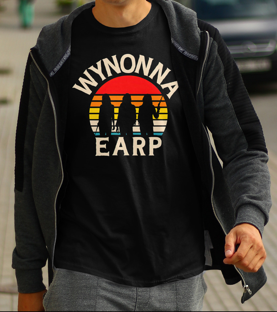 Wynonna Earp Silhouette With Sunset Stripes T-Shirt