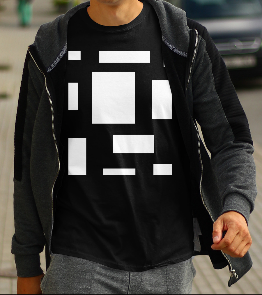 Piet Mondrian Style CAMP MAU 1 MAT BL Geometric Composition T-Shirt