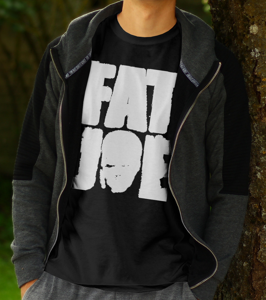 Fat Joe Face Inside Bold White Letters T-Shirt