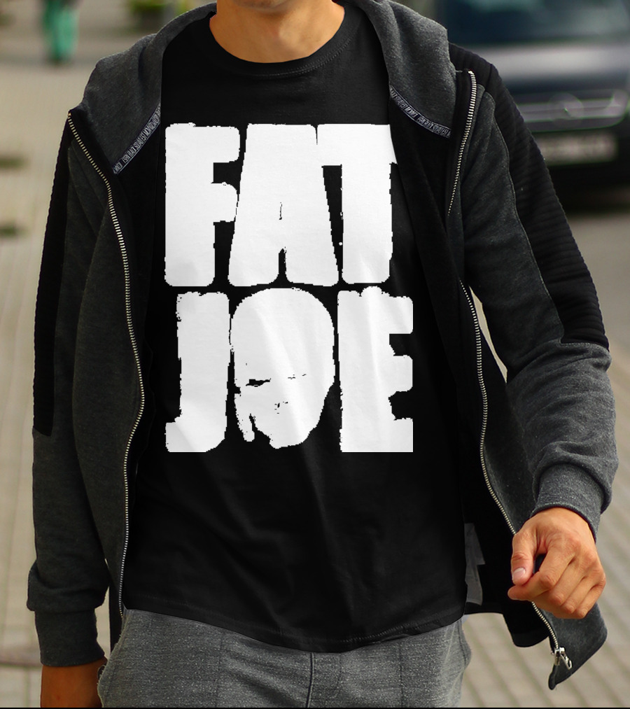 Fat Joe Face Inside Bold White Letters T-Shirt