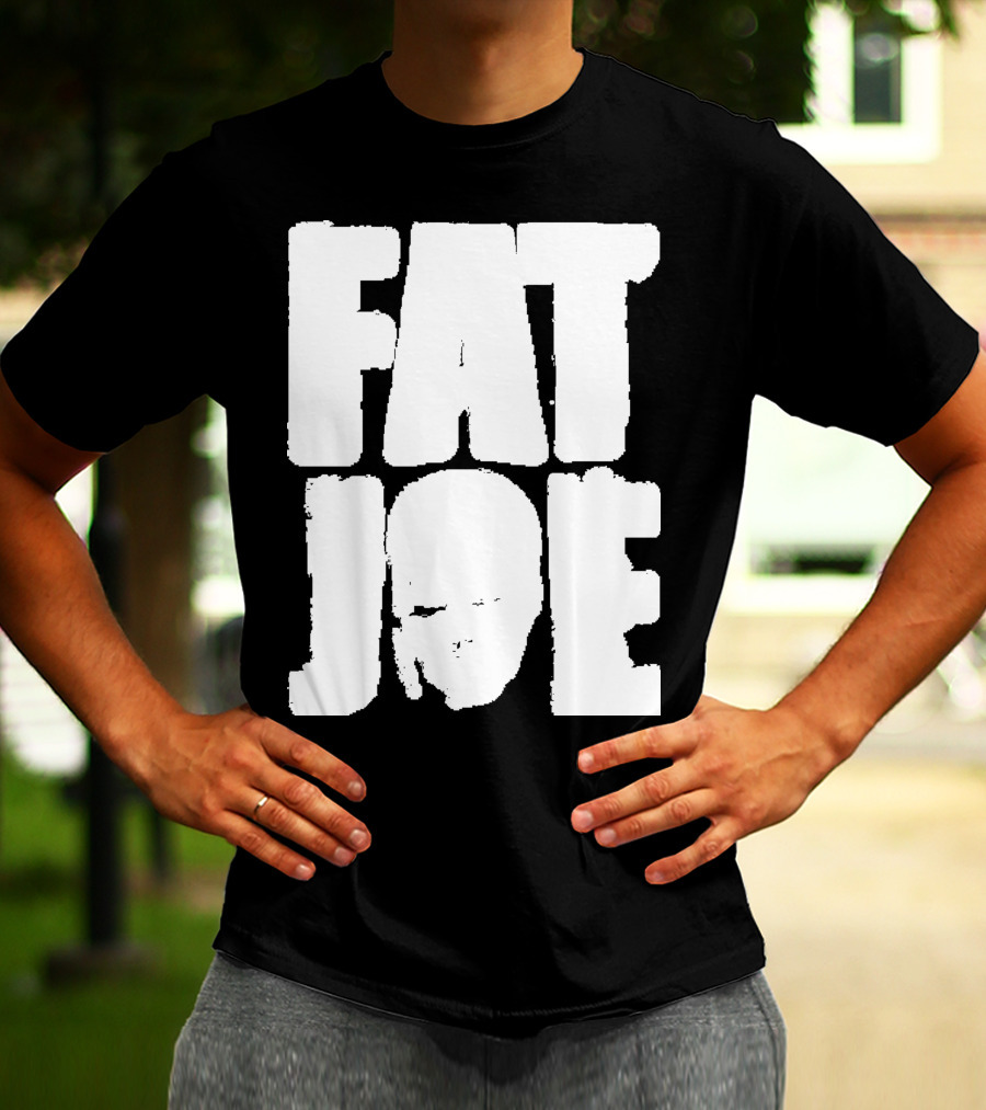 Fat Joe Face Inside Bold White Letters T-Shirt