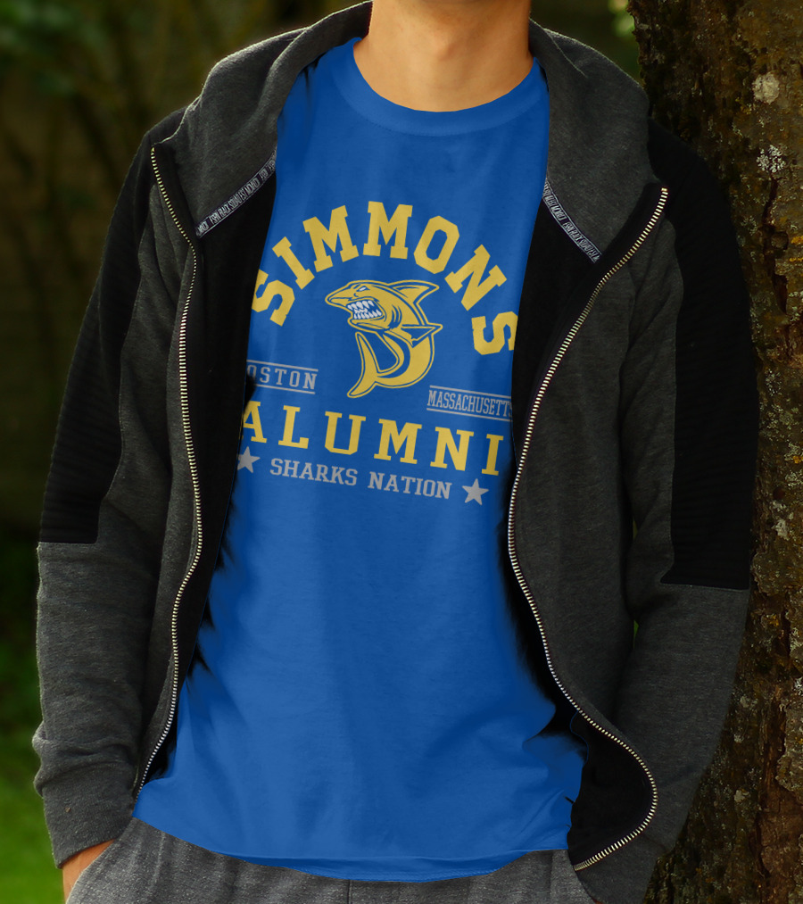 Simmons Alumni Sharks Nation Boston Massachusetts T-Shirt