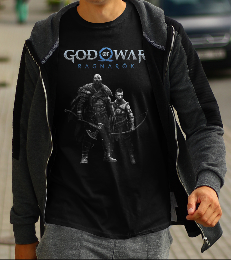 God Of War Ragnarök Silver Kratos And Atreus T-Shirt