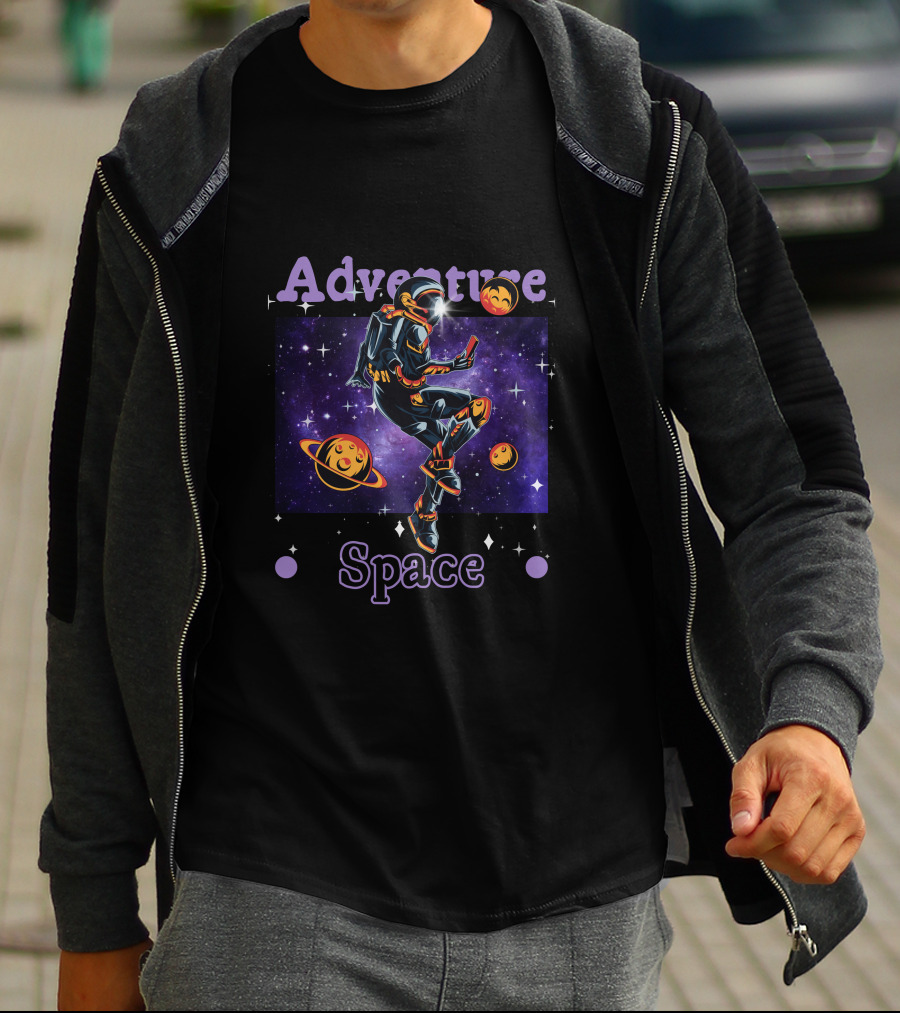 Adventure Space Astronauts Control The Universe Planets T-Shirt