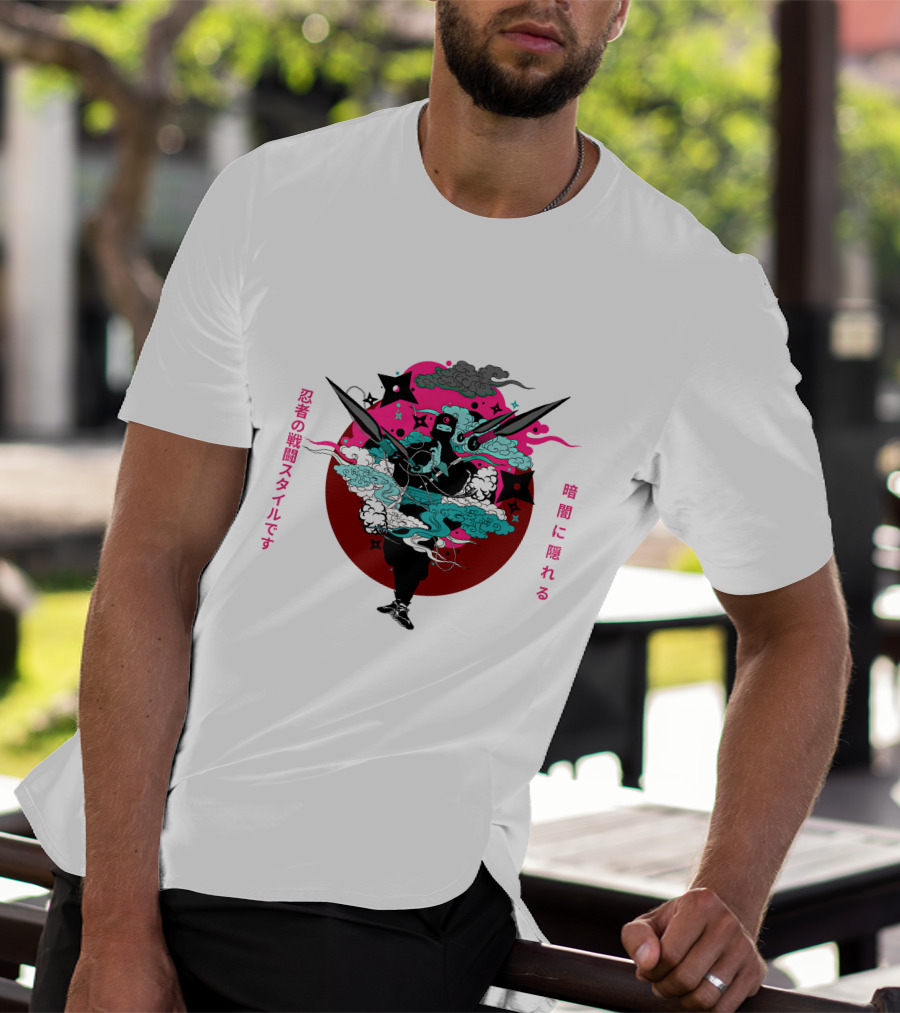 Ninja Japan Hidden In The Dark Combat T-Shirt