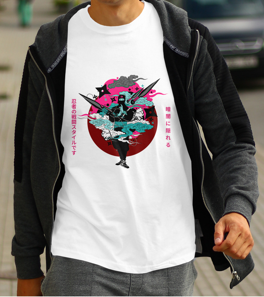Ninja Japan Hidden In The Dark Combat T-Shirt
