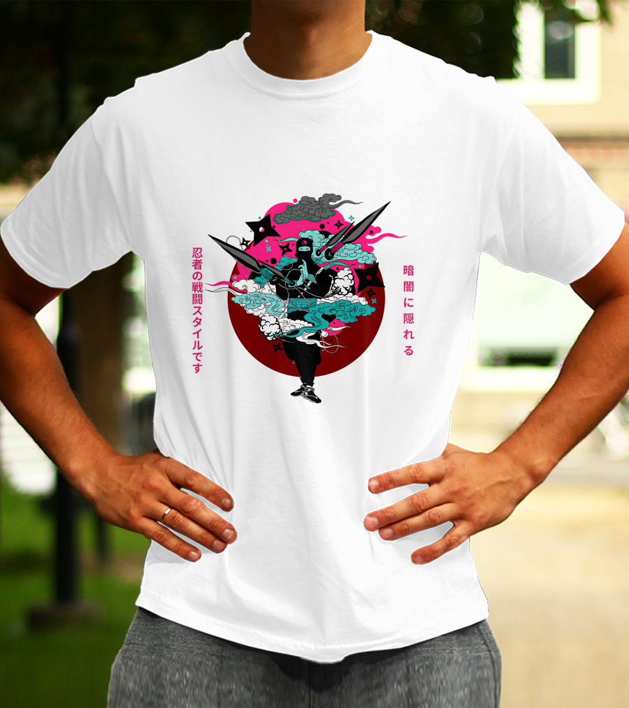 Ninja Japan Hidden In The Dark Combat T-Shirt